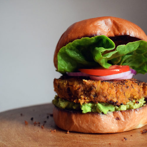 Vegan sweet potato and bean burger patty - Let's Eat Smart