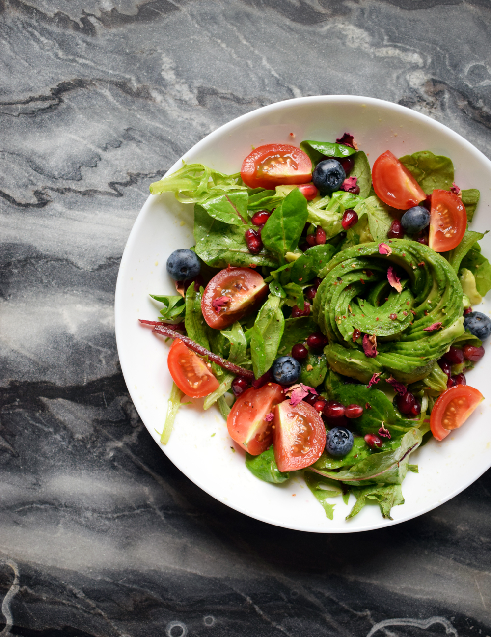 Avocado and pomegranate salad Let's Eat Smart