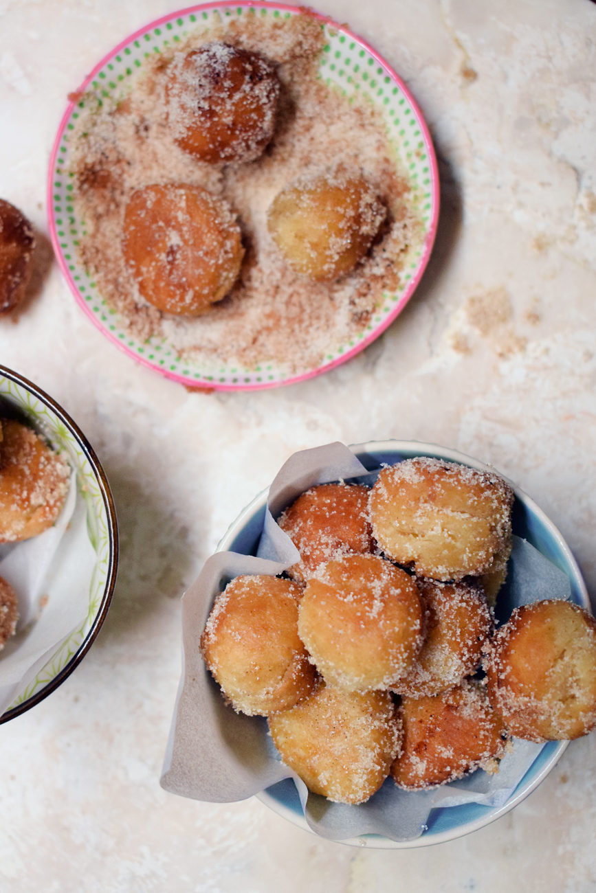 Vegan sweet cinnamon donut bites Let's Eat Smart