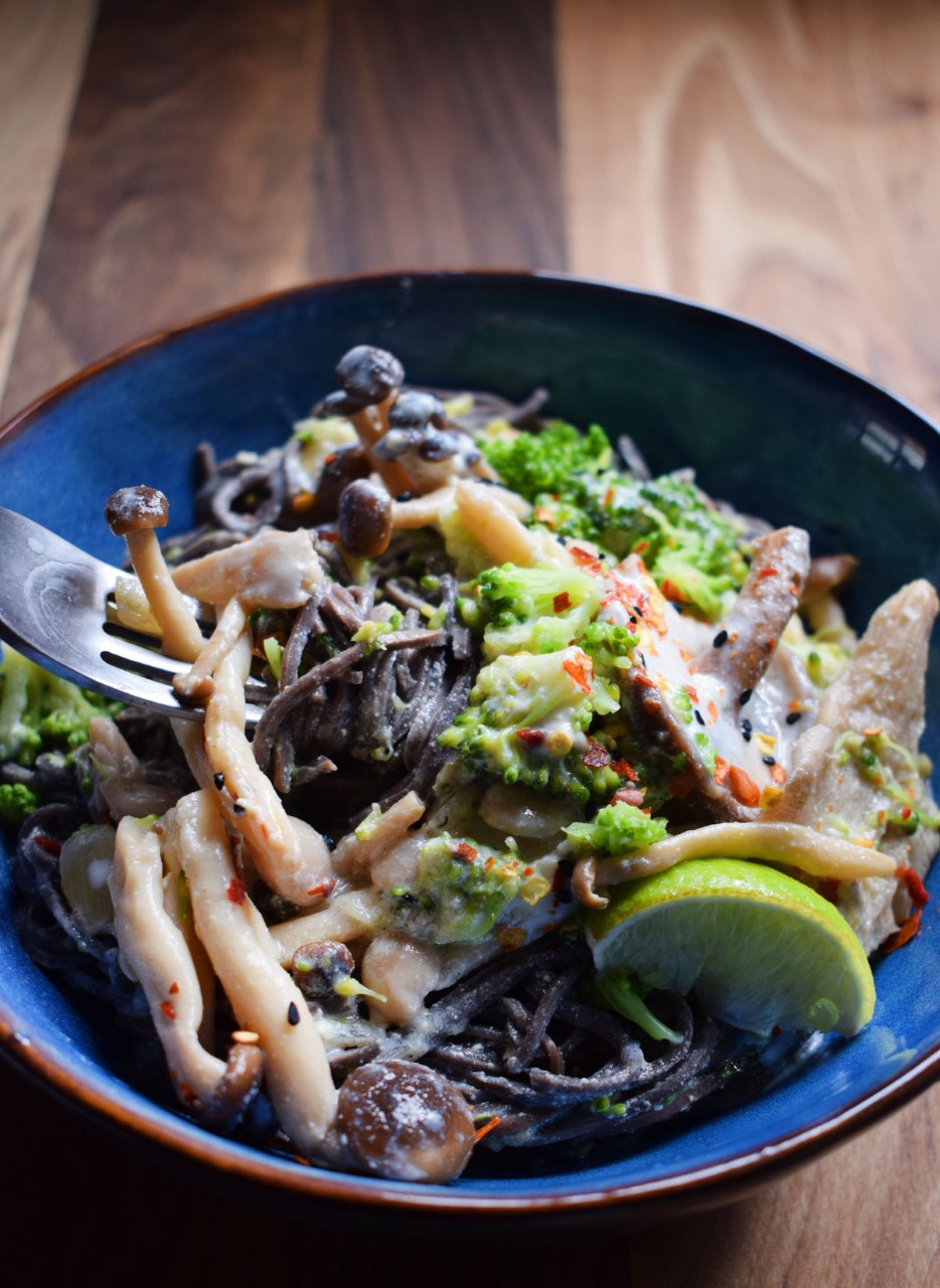 Creamy Wild Mushroom Black Bean Pasta (Glutenfree) Let's Eat Smart