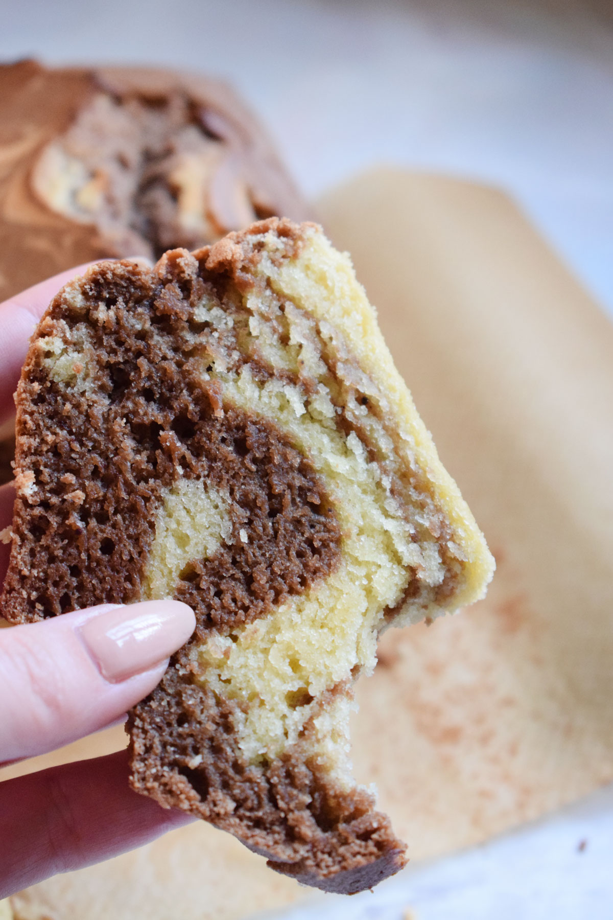 Easy Vegan Marble Cake (Zebra Cake) Let's Eat Smart