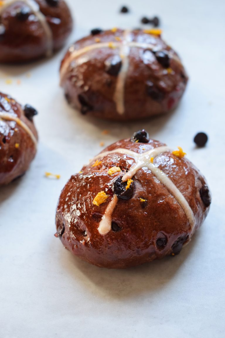 Chocolate Orange Hot Cross Buns Let's Eat Smart