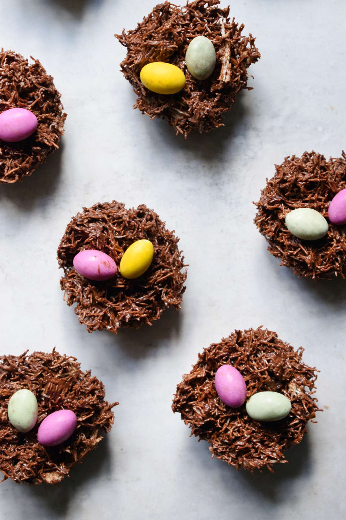 Vegan Shredded Wheat Chocolate Nests - Let's Eat Smart