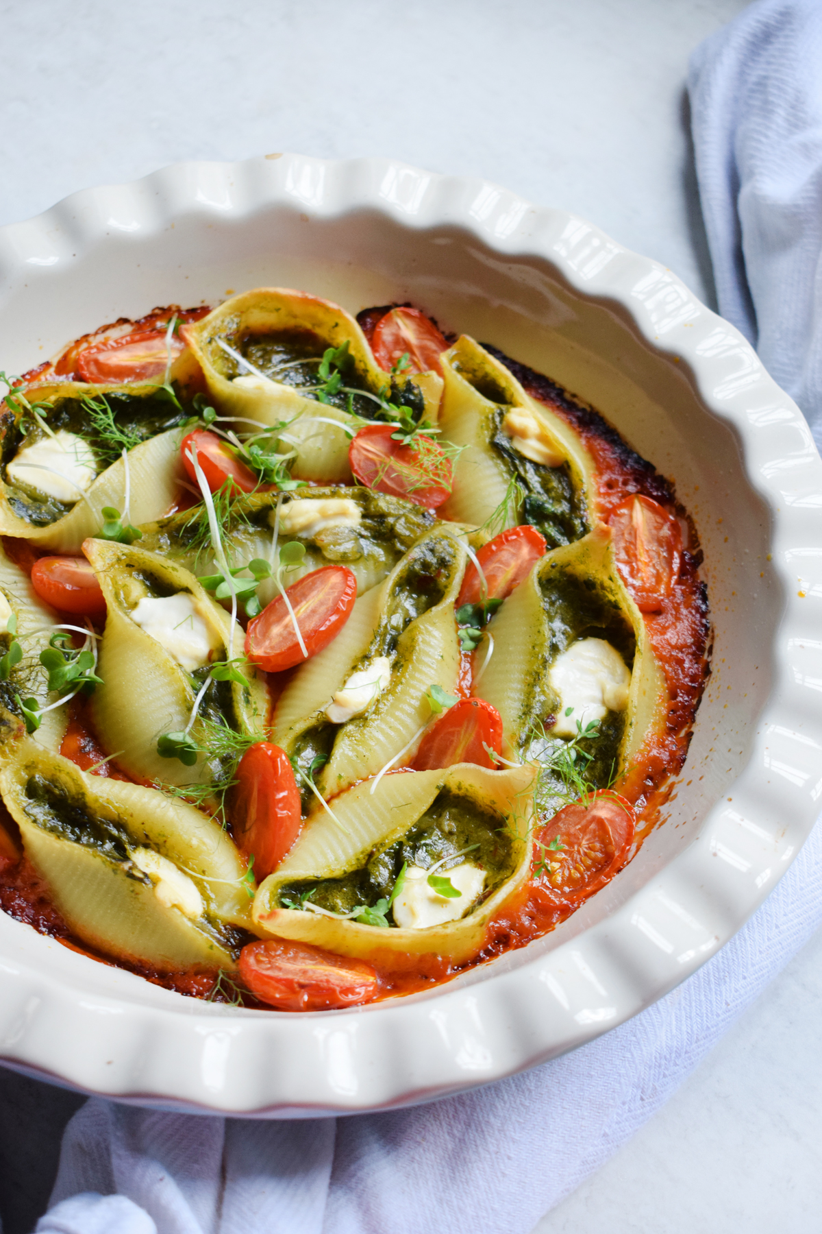 Vegan Spinach & Cream Cheese Pasta Shells Let's Eat Smart