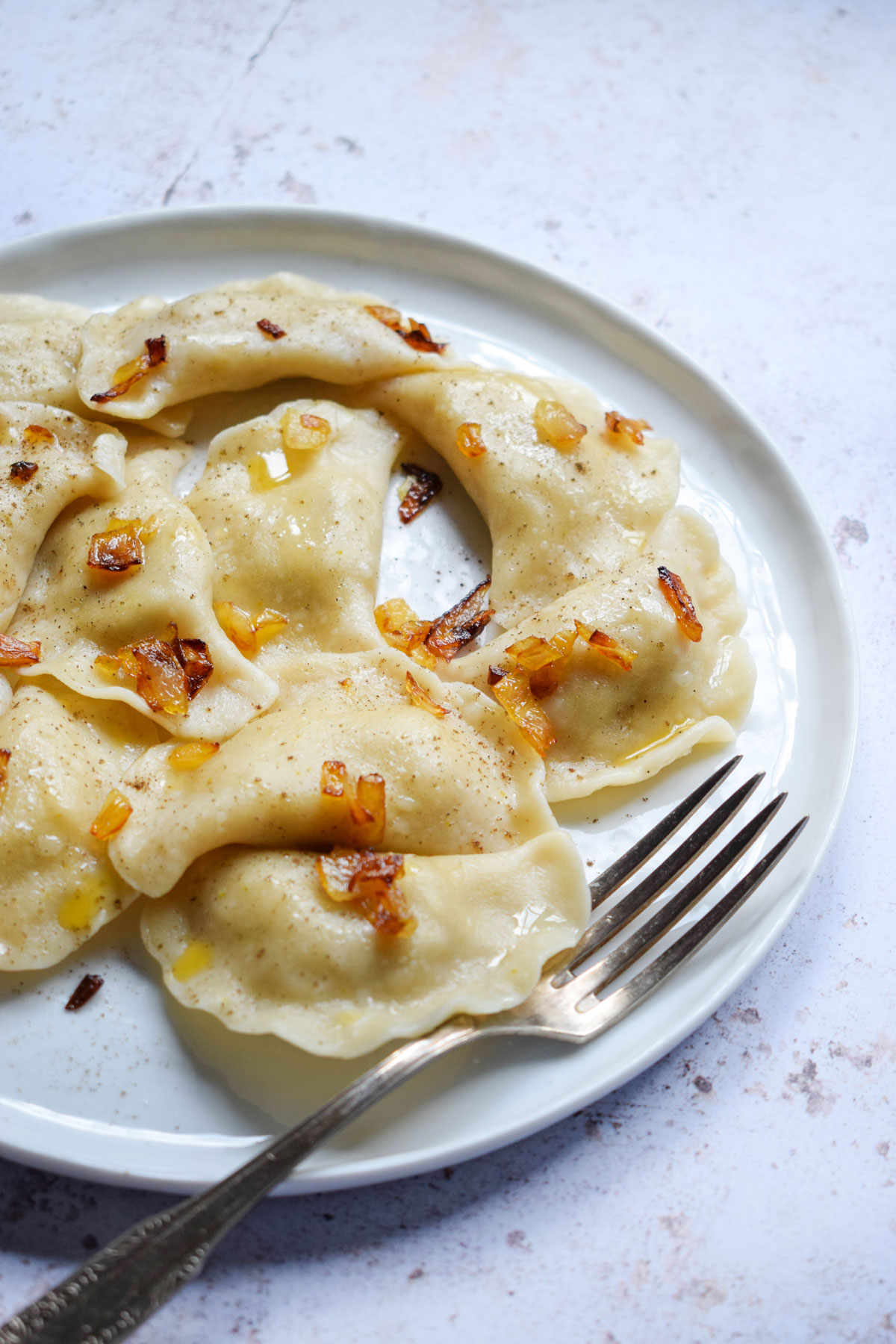 Pierogi - Vegan Potato and Cheese Stuffed Dumplings - Let's Eat Smart