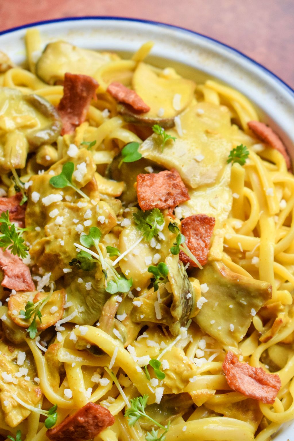 Easy Vegan Mushroom Carbonara Let's Eat Smart